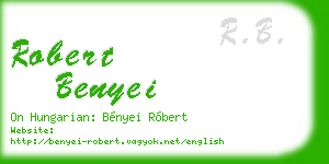 robert benyei business card